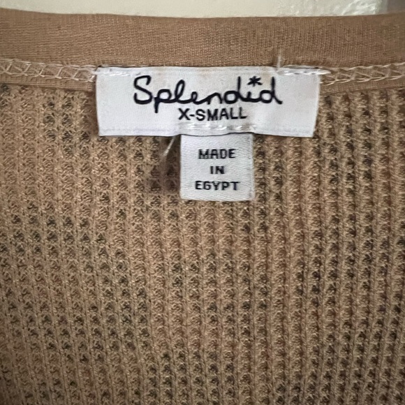 Splendid Tan Ribbed Knit Top - Picture 4 of 5